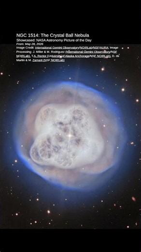 A star formed the Crystal Ball Nebula in a cosmic dance of light and gas #NASA #Space