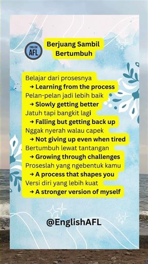 Berjuang Sambil Bertumbuh 🌿 | Casual English Vocabulary #dailystory #english #englishvibes #vocabs