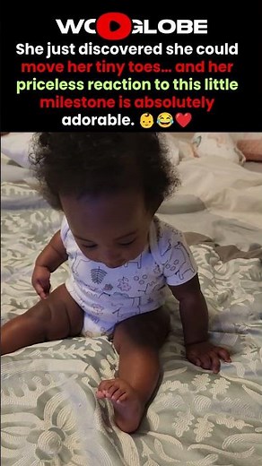 Baby Discovers Her Feet for the First Time and Can't Stop Wiggling Them 🥹👶