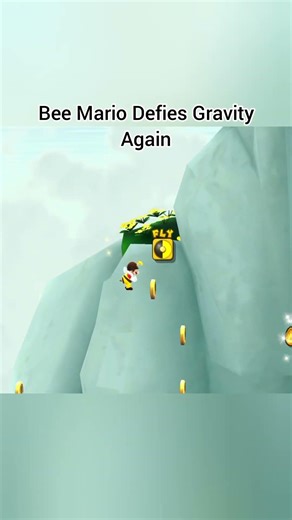 Bee Mario turning balls into trampolines. #mario #nintendo #retrogaming