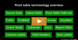 Pivot Table Terminology