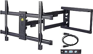 FORGING MOUNT Long Arm TV Mount for Most 37-75 Inch TVs, 30 Inch Long Extension Arm Corner TV Wall Mount, Full Motion Wall Mount Swivel, Tilt, Articulating VESA 600X400mm,Holds up to 100lbs