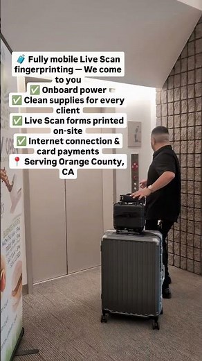 Mobile Live Scan Fingerprinting With Self-Contained Setup — Available Across Orange County, CA