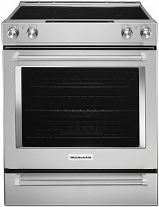 KitchenAid ADA 30 In. Stainless Steel Electric Slide-In Convection Range - KSEB900ESS