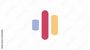 Bar variations 2D loading animation. Music sound waves animated cartoon preloader, flat ui element 4K video loader motion graphic. Column charts buffering download, upload progress indicator gif