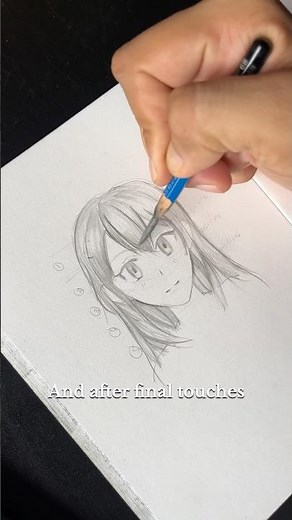 Easiest way to draw Anime face💯 #art #youtubeshorts #anime