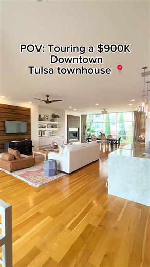 Just wait until you see the rooftop, yes, this $900K downtown Tulsa townhouse has a private elevator. Four outdoor spaces, bright open living/kitchen, 2BR   office/flex, and a walkable location near the Arts District. Would you live here? DM or comment for a private tour 🏡 #Tulsa #Oklahoma #oklahomacity #oklahomarealestate #ForSaleOklahoma