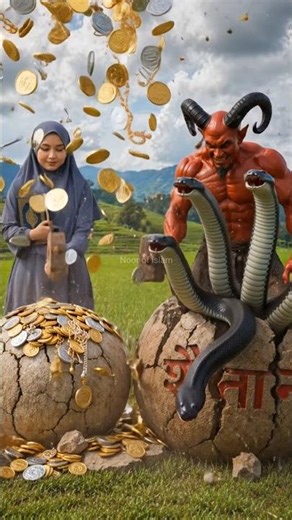 Treasure vs Snakes: One Second Judgment #allah #love #shaitan