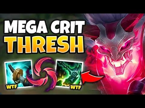 WTF?! THRESH AUTO WILL LITERALLY ONE SHOT! MEGA CRIT THRESH MID IS HILARIOUS - League of Legends