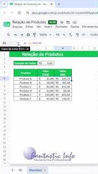 Como Nomear Células no Google Planilhas