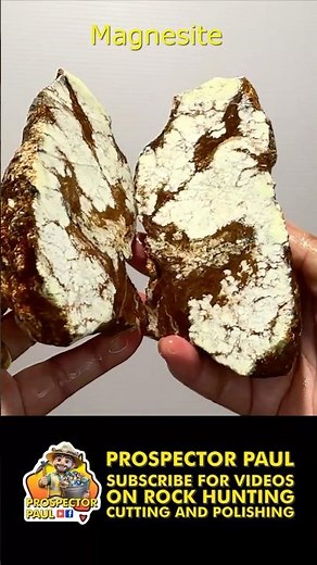 Cutting Rocks to Discover Nature's Hidden Treasures - No.21 Magnesite #crystals #gems #rockhounding