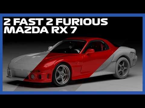 Automotive Visualization Showcase: 2 Fast 2 Furious Mazda RX-7