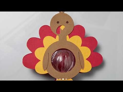 Thanksgiving - Turkey Lollipop holder/napkin holder/placecard - Cricut Tutorial