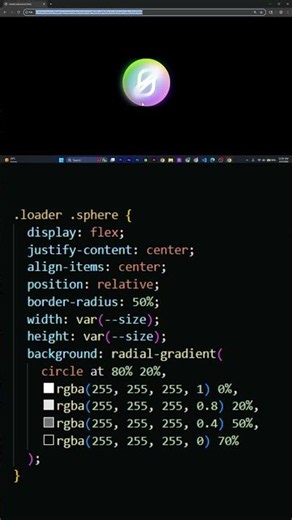 Colorful Gradient Sphere Loader | CSS Radial Gradient