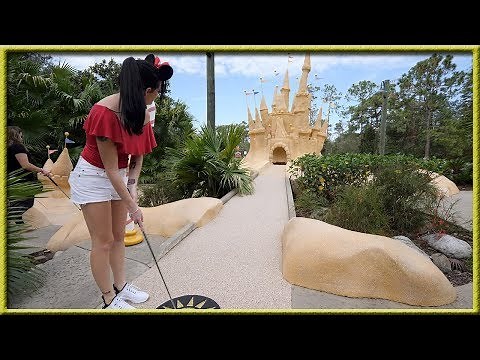 DISNEY WORLD HAS THE BEST MINI GOLF COURSES EVER! - CRAZY HOLE IN ONES! | Brooks Holt