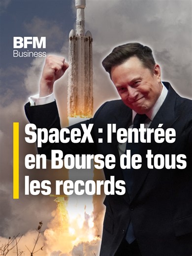 L'entrée en Bourse de SpaceX va battre tous les records 🚀 C'est l'évènement boursier le plus attendu de l'année : SpaceX a confirmé son entrée au Nasdaq, dès le 12 juin. La levée de fonds et la valorisation de l'entreprise d'Elon Musk vont atteindre des sommes folles et battre tous les records. 🎙️ Marie-Flamine Lavergne #sinformersurtiktok #business #economie #spacex #bourse