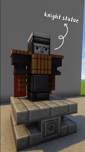 Easy build knight statue in minecraft !! #shorts #minecrafttutorial #ytshorts