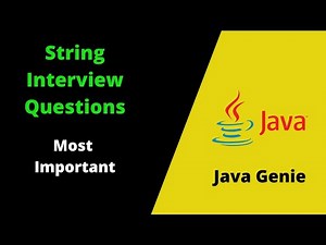 String Interview Questions And Answers | Most Important String Question For Interview