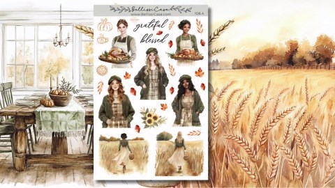 Seasonal Planner Sticker Sheets, Fall Harvest Table Calendar Planner Journaling Sticker Set, Watercolor Bullet Journal Sticker Pack 108 - Etsy