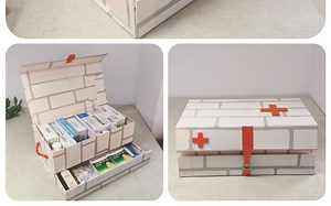 酒盒手工diy改造家庭药箱