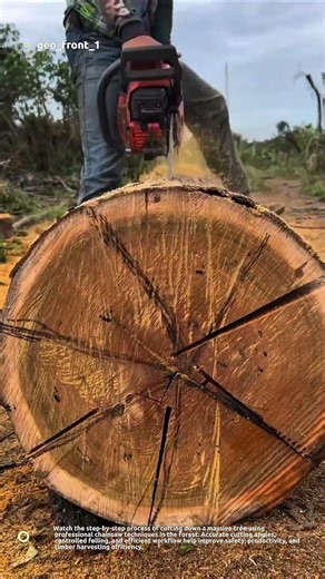 Massive Tree Felling with a Chainsaw! 🌲 Precision Forestry Work in Action”
