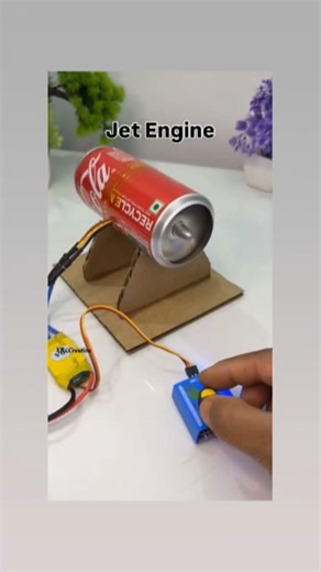 science project jet engine mechanism #wireless to short video # experiment #die