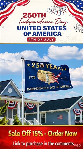 250 Years Independence Day of America Map Flag