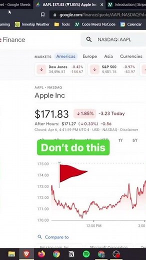 Add share price of stocks to Google sheets with Google finance function
