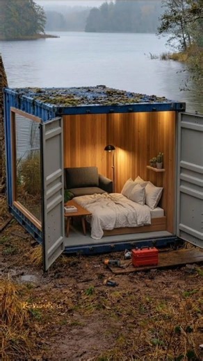 One Man, One Container: A Luxury Room by the Lake #yosho