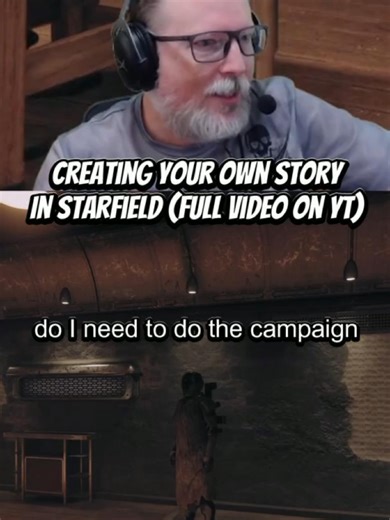 Can you create your own story in Starfield? You absolutely can, and we talk about it briefly in this teaser snippet, with the full video here: https://youtu.be/vtIXZeUTF3E Daily streams at 5 a.m. central on YouTube, Twitch, Kick, and TikTok. #renfail #gaming #highlight #streamer #starfield