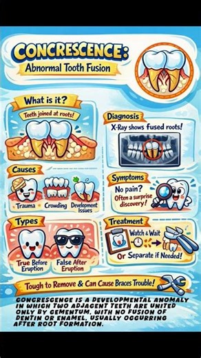 concrescence (Developmental anomalies of teeth)#oral pathology and microbiology #dream doctor