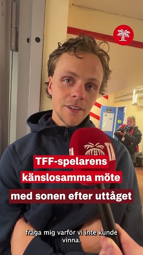 TFF har åkt ur superettan. Innan TFF-spelaren Fredrik Martinsson kom till den mixade zonen hade han ett känslosamt möte med sin treårige son Charlie. | Trelleborgs Allehanda