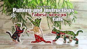 PDF Pattern Fabric Scraps Cat Pattern With Step-by-step Instructions - Instant Download - Etsy UK