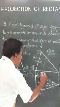 Projection of square Pyramid/ Engineering Drawing