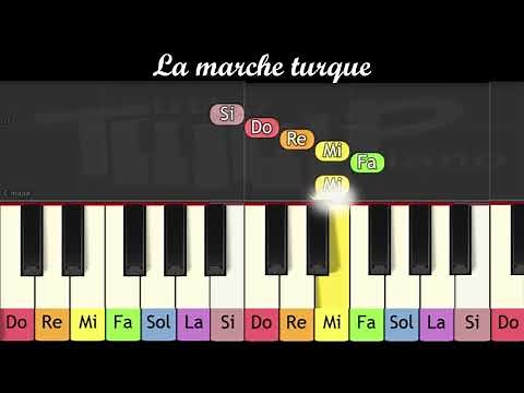 Apprendre "La Marche Turque" de Mozart au piano (très facile pour enfants ou débutants)