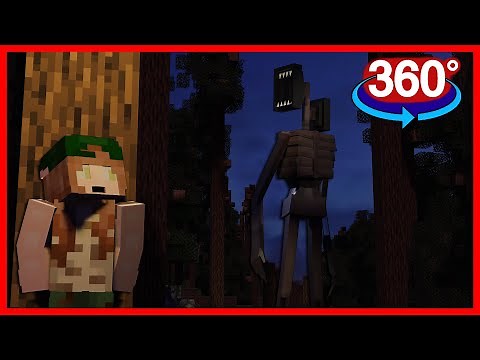 Siren Head in 360° - Minecraft Horror Animation [VR] 4K Video