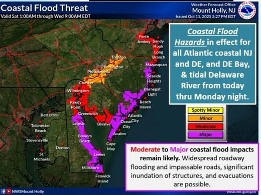 Voluntary evacuation order given for part of Bowers as nor'easter hits Delaware