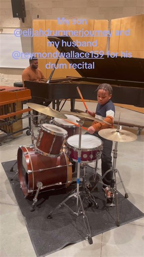 Drum 🥁 recital playing with my son #drummer #littleone #5yearsold