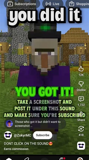 i landed on the minecraft witch lmfao