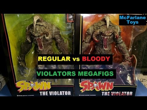 Review! 2021 Violator Bloody vs Regular Megafigs, Spawn by McFarlane Toys!
