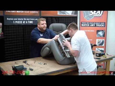 95-99 Chevy/GMC Tahoe, Suburban, Pickup Driver Bottom Leather Seat Cover Install
