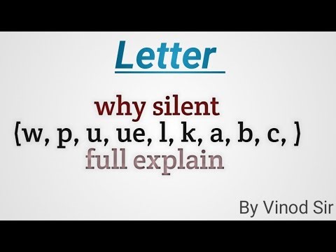 Silent Letters in English | P, K, W, C, A, U, UE Silent Words with Hindi Meaning