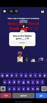 Word bomb Roblox Part 1