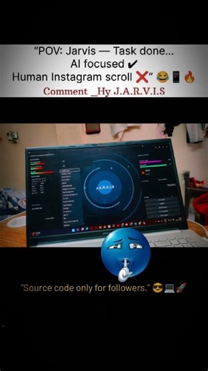 Codeninjavik on Instagram: "Jarvis Pc shutdown #Jarvis #JarvisAl #MobileAutomation #AlAutomation #SmartAssistant #TechReels #Codeninjavik #AutomationLife #PhoneAutomation #TechHumor #AIProjects #Developer Reels #CodingLife #FutureTech #AlTools #ArtificialIntelligence #Explore Reels #TrendingReels #ViralTech #MadeByCodeninjavik"