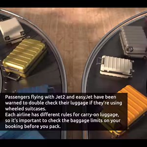 Passengers flying with Jet2 and easyJet have been warned to double check their luggage if they're using wheeled suitcases. Each airline has different rules for carry-on luggage, so it's important to check the baggage limits on your booking before you pack. | Belfast Live