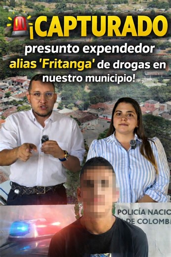🚨 ¡CAPTURADO presunto expendedor alias ‘Fritanga’ de drogas en nuestro municipio! autoridades y en coordinación con el municipio de Yumbo, y gracias también a la valiosa colaboración de la comunidad, logramos la captura de un presunto distribuidor de sustancias psicoactivas que operaba en nuestra zona. El individuo portaba grandes cantidades de Tusi y Basuco, sustancias que, al parecer, serían comercializadas en el municipio. La información oportuna de la ciudadanía fue clave para que, junto a 
