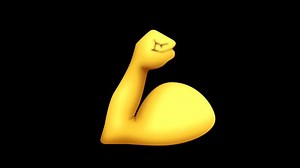 Download Emoji Flexed Biceps Transparent for free