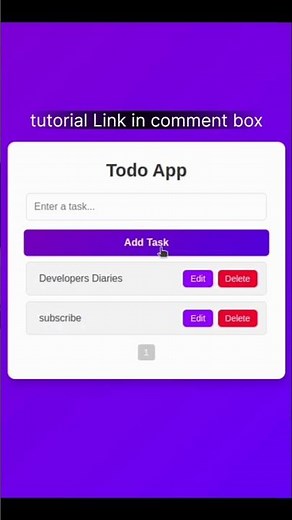 🚀 To-Do App with CRUD Operations in JavaScript | Short & Simple Tutorial #html #css #javascript