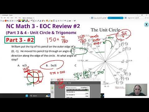 NC Math 3 - EOC Review 2 Parts 3 and 4 - Unit circle and trigonometric functions