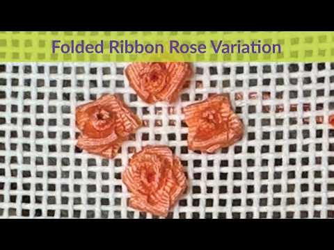 Folded Ribbon Rose Variation